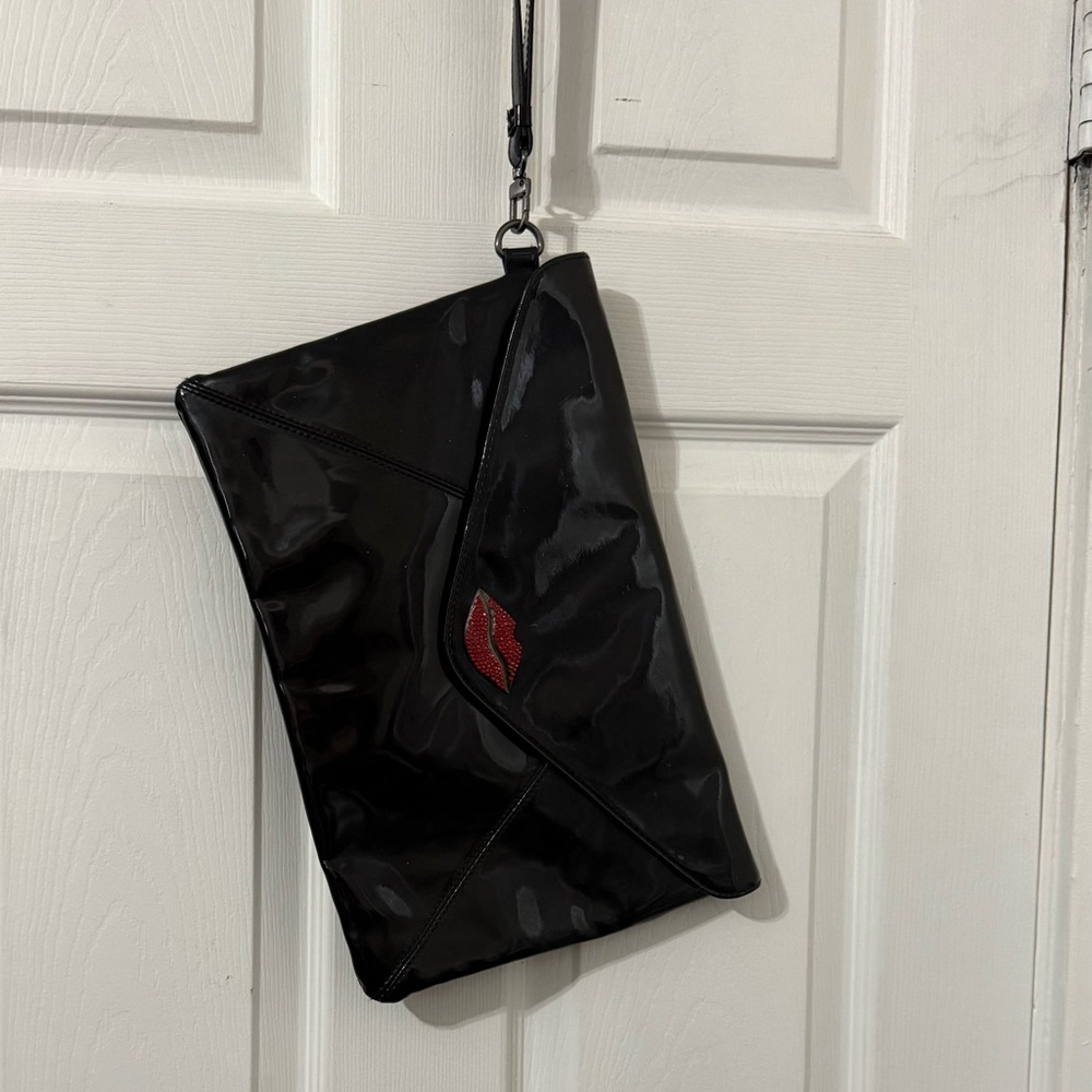 Kirna Zabete Black Clutch Wristlet Sleek Design